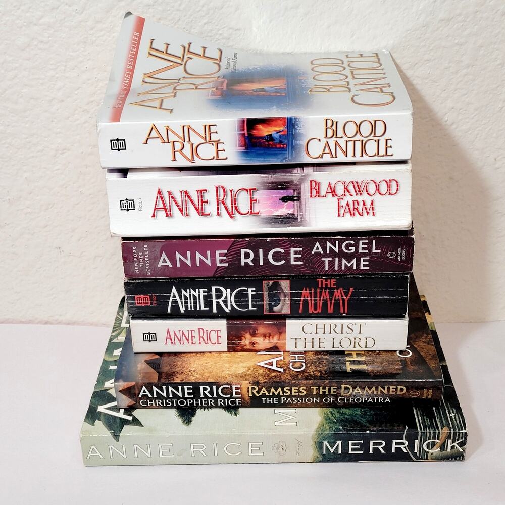 Anne Rice Book Lot Blackwood Farm Ramses the Damned Angel Time Christ the Lord